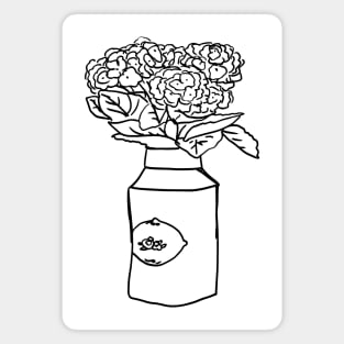 Hydrangea Flowers in a Vase Magnet